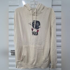 Sturniolo Cream Hoodie with Graphic Design Size Large